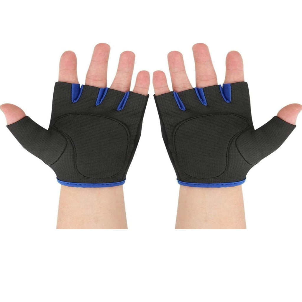Unisex Half-Finger Gloves – Full Palm Protection, Non-Slip & Breathable