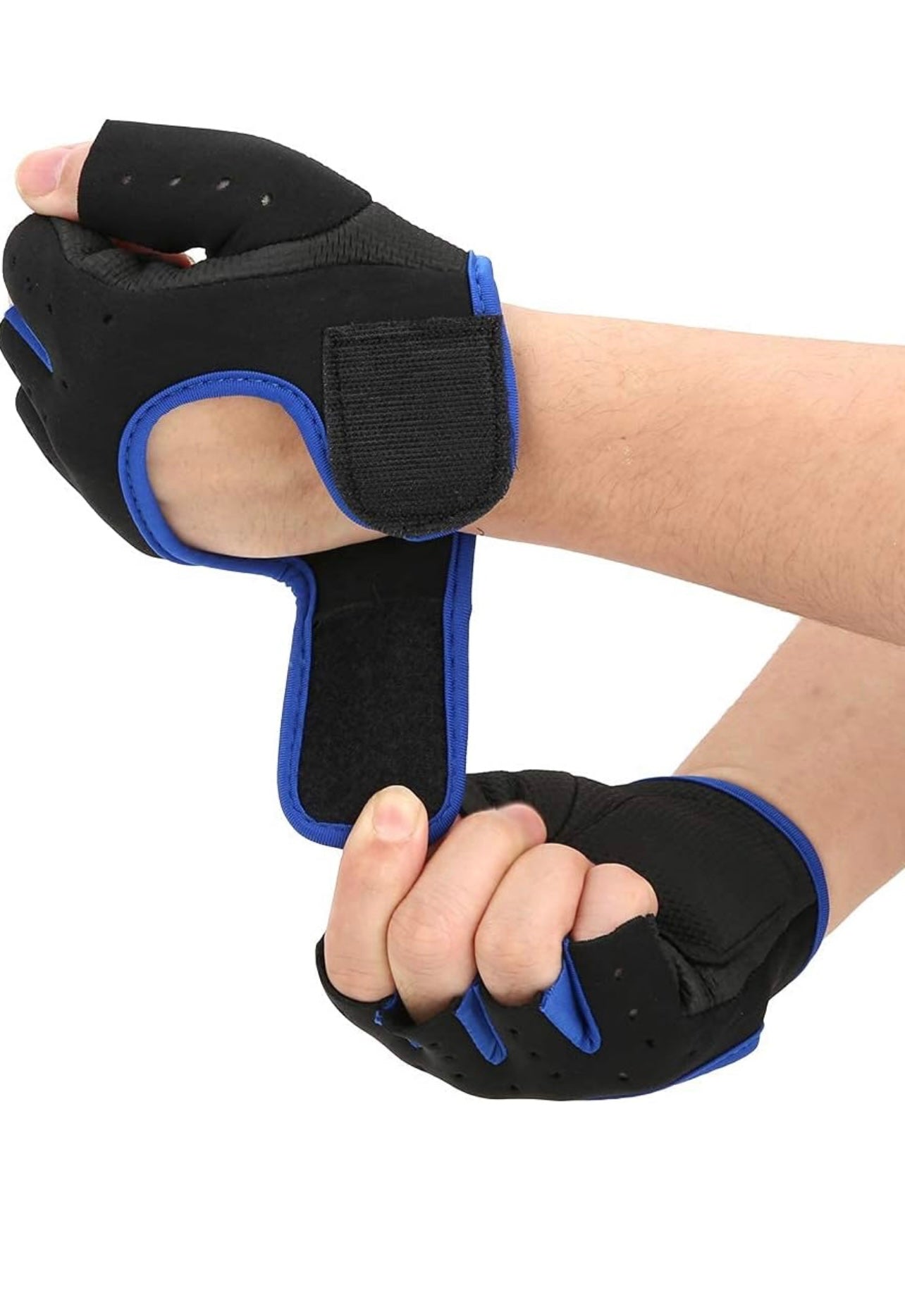 قفازات نصف إصبع للجنسين - حماية كاملة لراحة اليد، مضادة للانزلاق وقابلة للتنفس