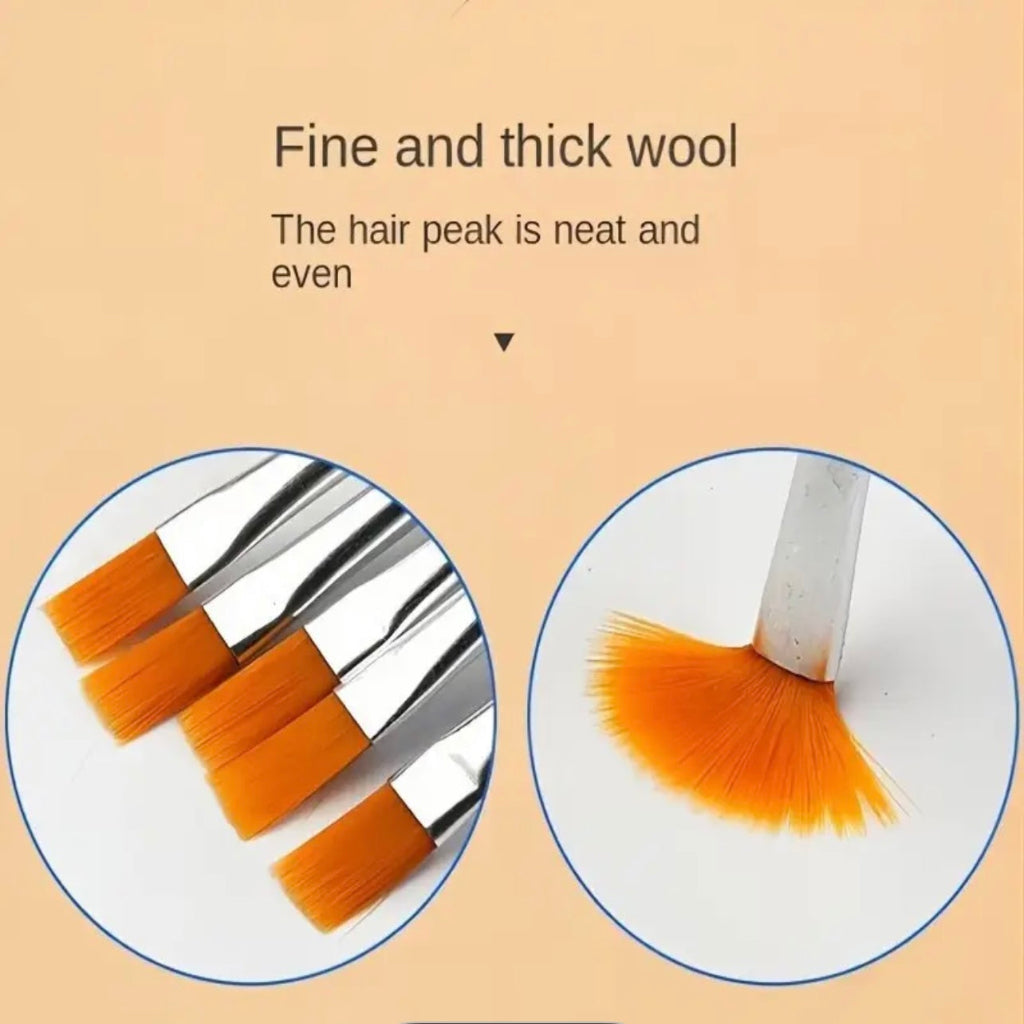 6pcs Artist Paint Brush Set – Versatile Brushes for Acrylic, Oil, Watercolor