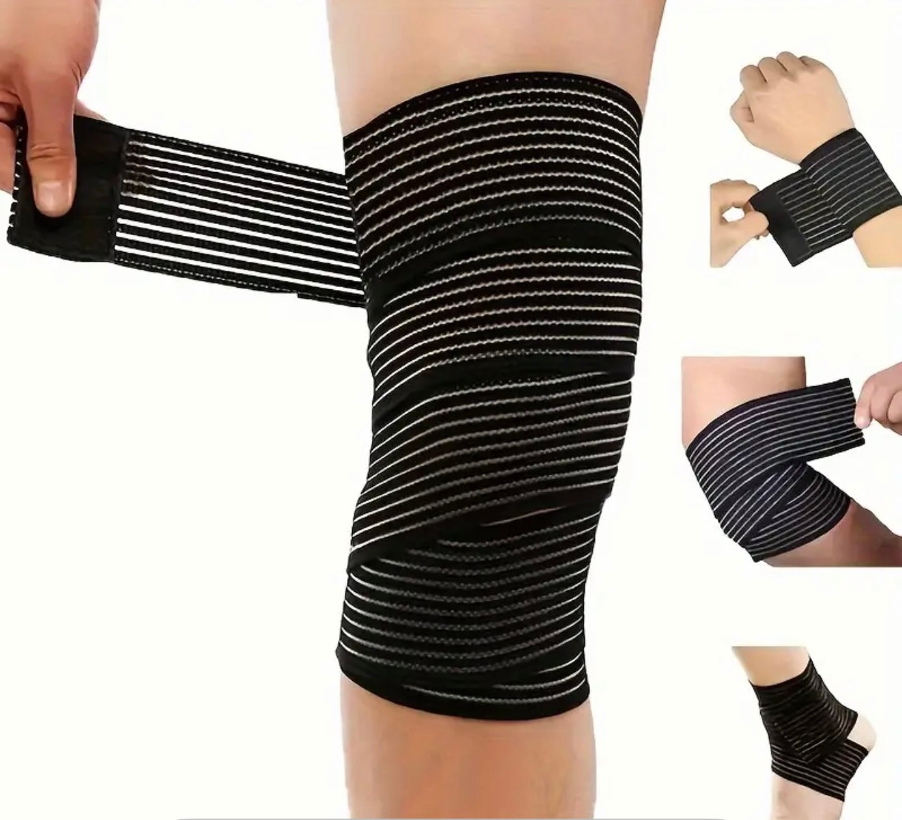 2-Piece Extra Long Elastic Knee Pads – Adjustable Compression for All Joints