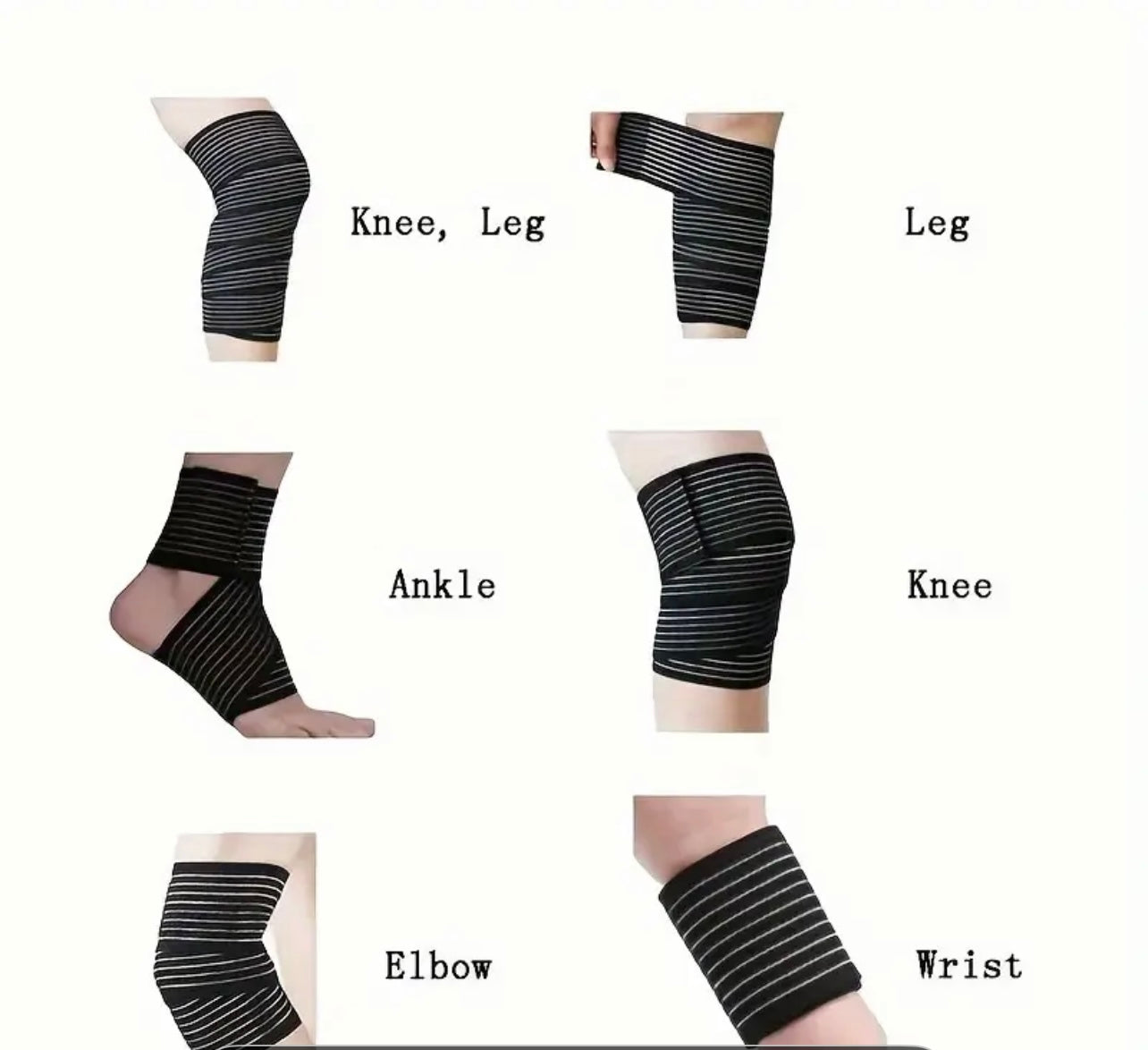 2-Piece Extra Long Elastic Knee Pads – Adjustable Compression for All Joints