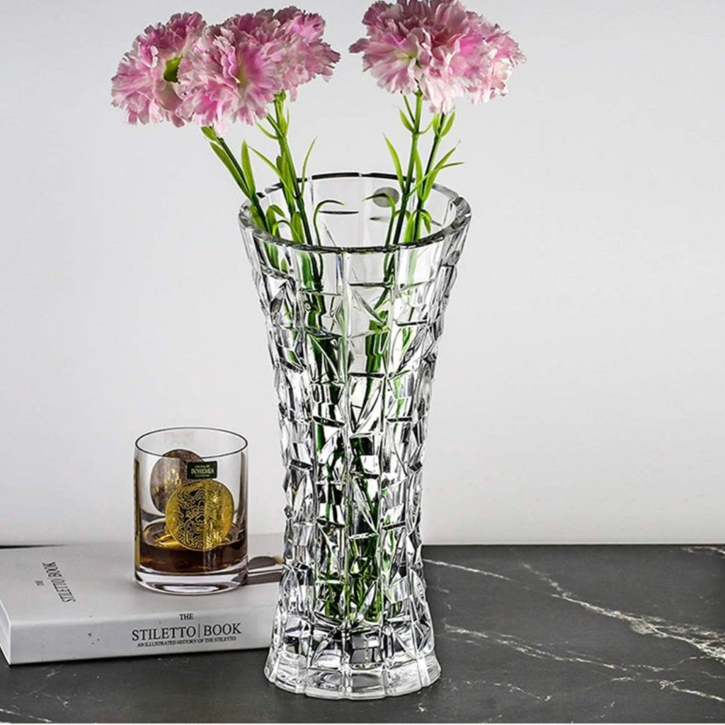 Transparent Flower Glass Vase – Elegant Home Décor