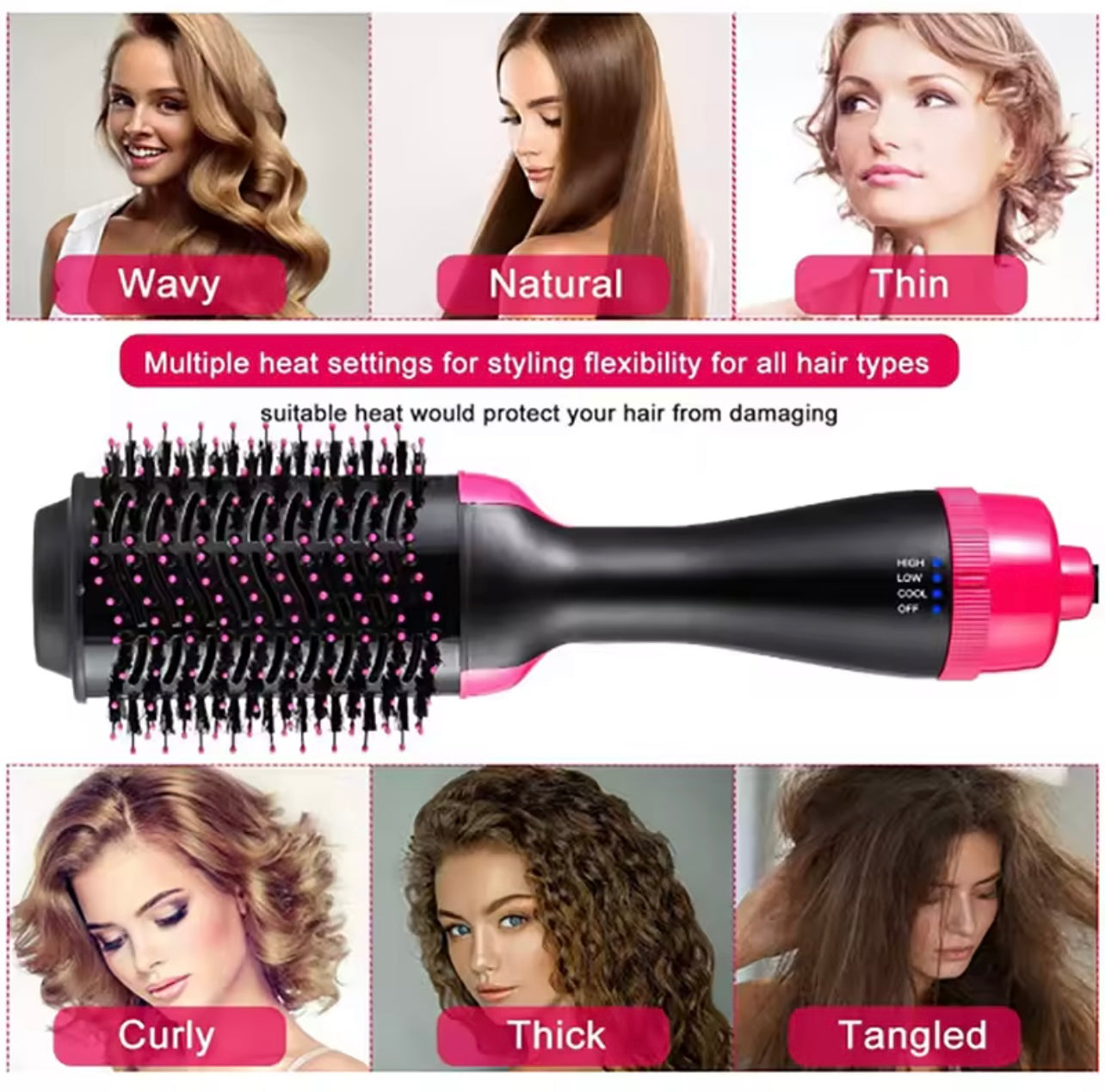 Heating Comb Straightener Hair Comb Hair Straightener Dryer and Straightening Brush Electric Comb Brush One Step Salon Hair