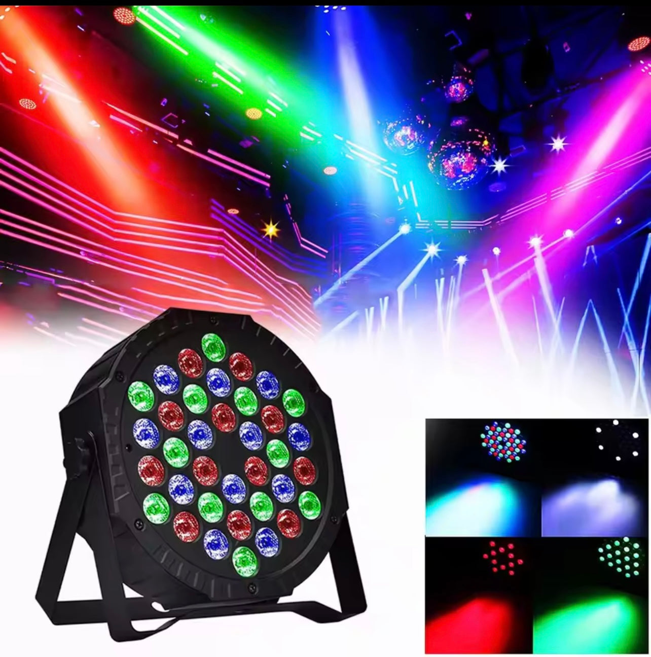 LED Stage Lighting Sound Sound Control Seven-Color 36-Particle 18-Parice Paric Light Bar Performance Wedding Par Par Par