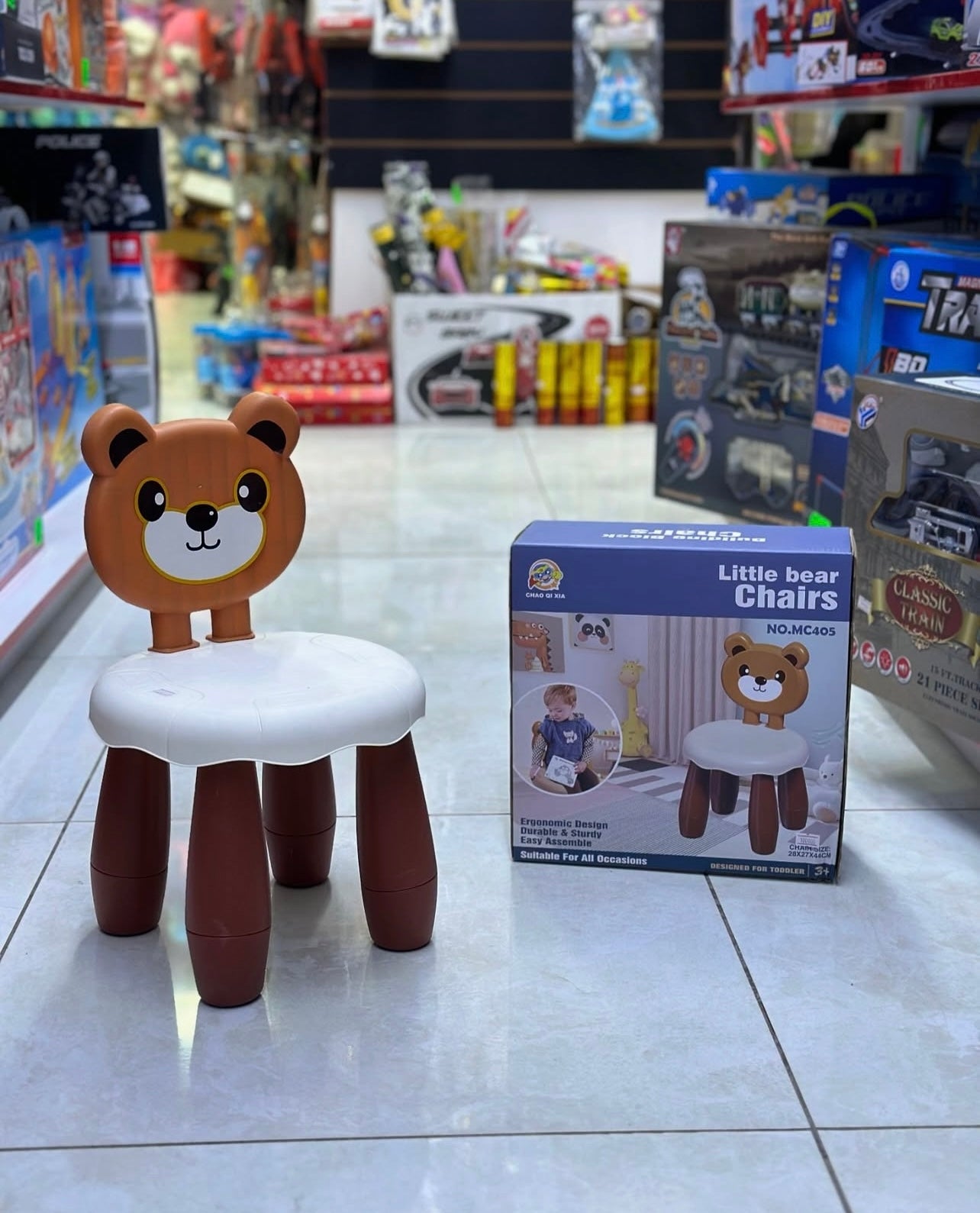 Bear Building Block Chair with Drawing Board And Pen..