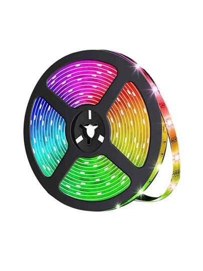 5M USB RGB LED Strip Light – Color Changing Flexible Lights with 24-Key Remote for Gaming, Home & Party