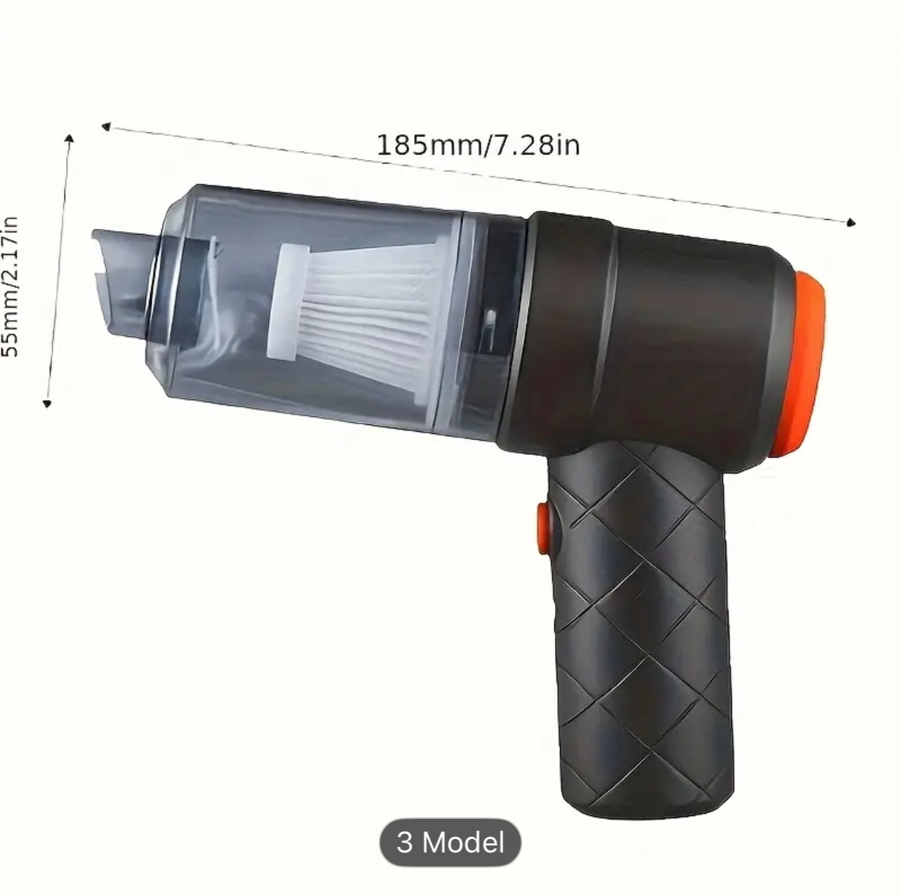 Portable Car Vacuum Cleaner – High-Power Handheld with Suction & Blowing Function