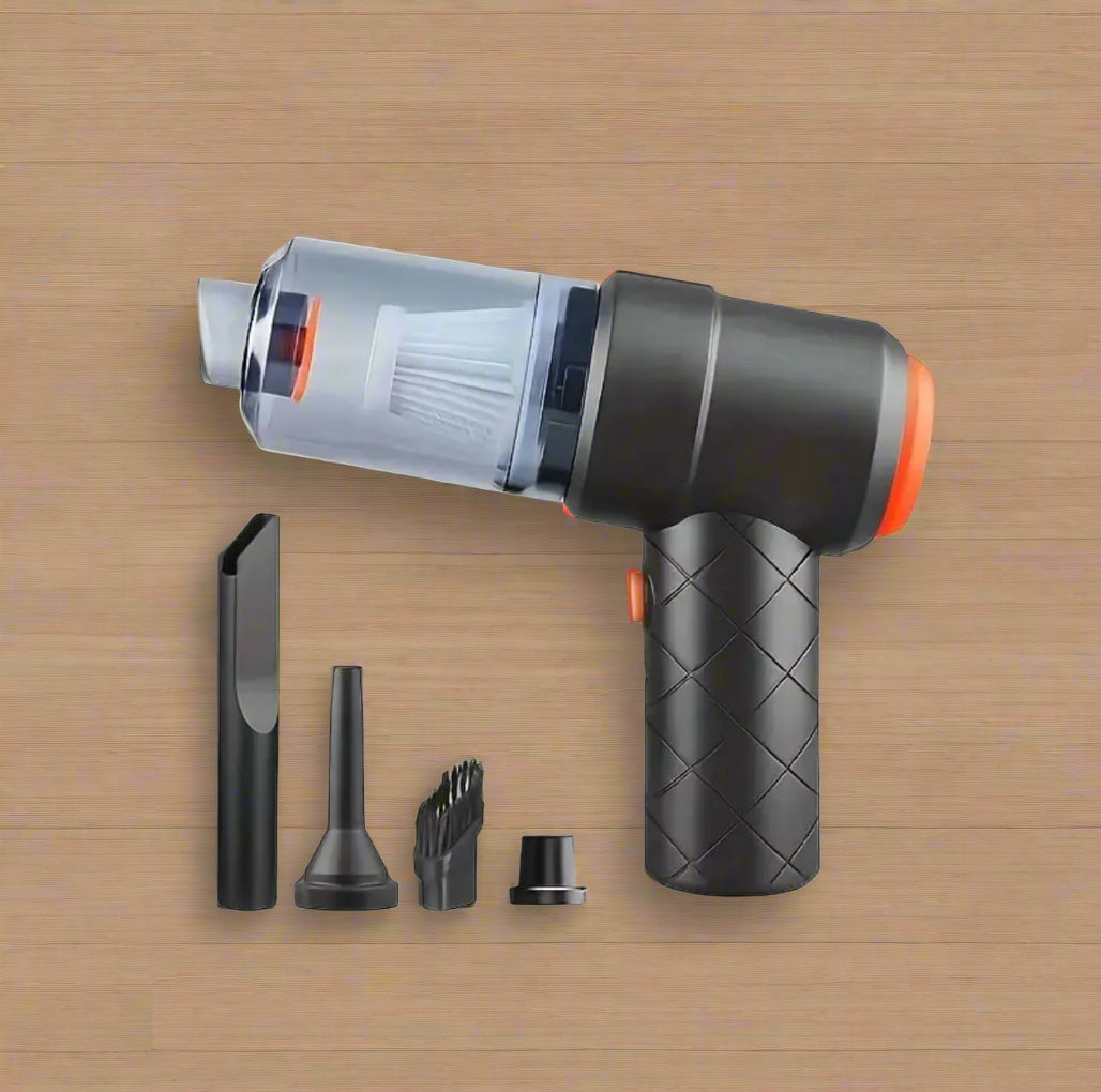 Portable Car Vacuum Cleaner – High-Power Handheld with Suction & Blowing Function