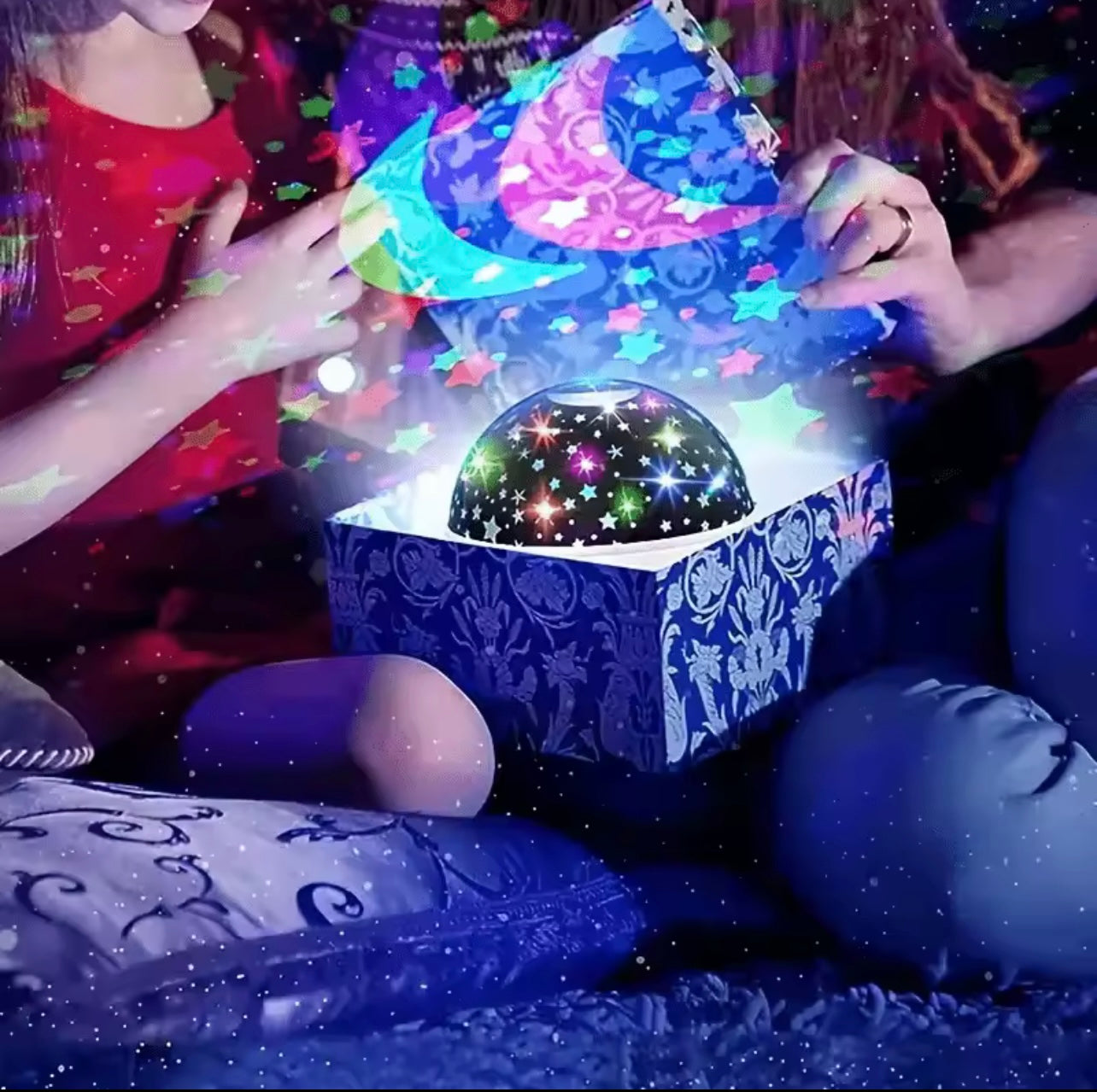 Starry Projector Night Light – Rotating Moon & Galaxy Lamp for Home, Bedroom, Nursery & Kids’ Gift