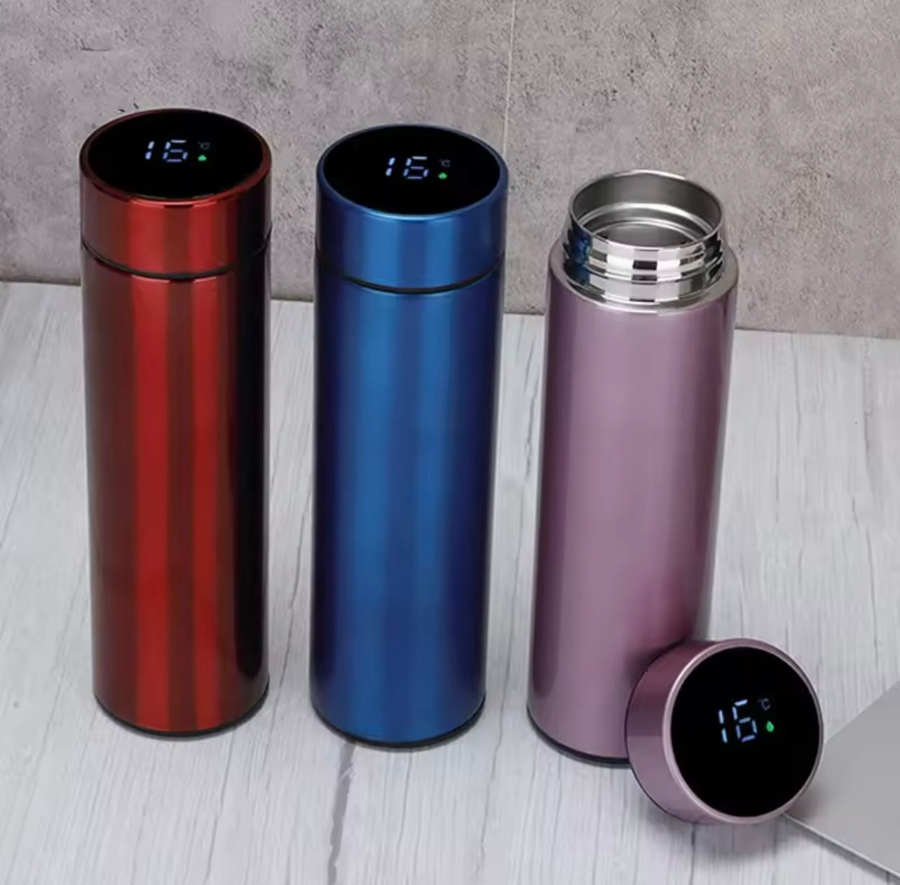 Smart Temperature Display Thermos Bottle – LED Touch Screen Sports Mug