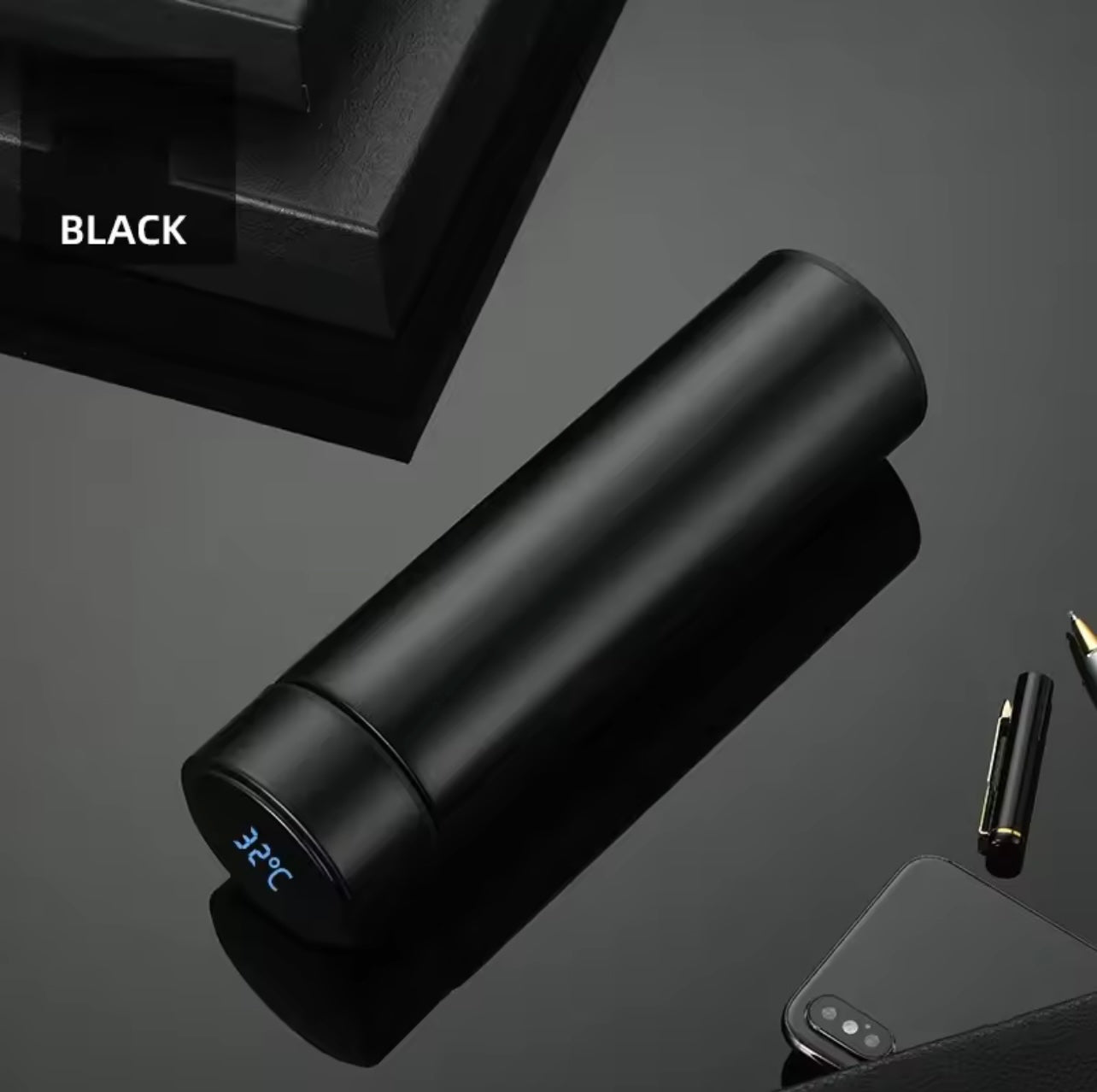 Smart Temperature Display Thermos Bottle – LED Touch Screen Sports Mug