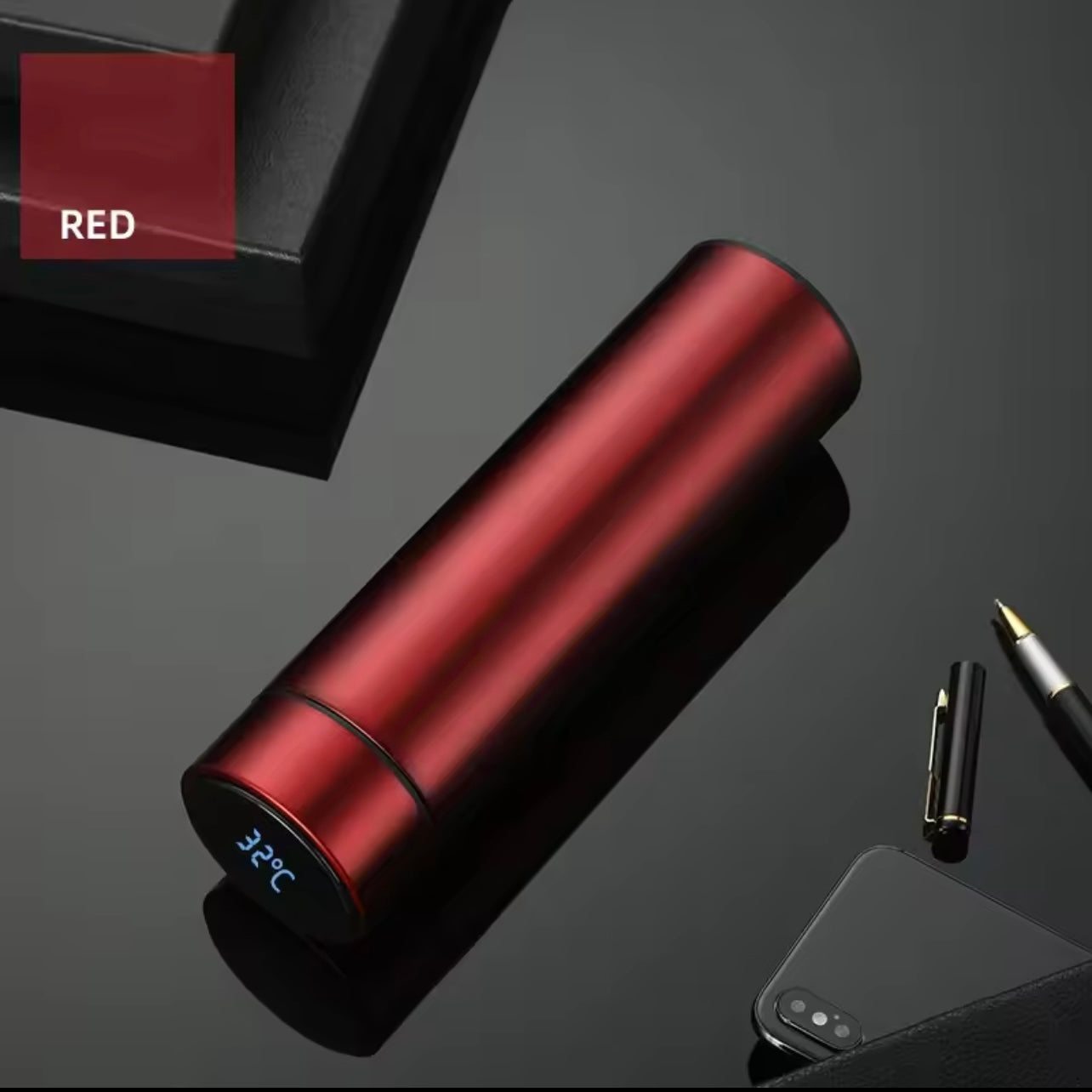 Smart Temperature Display Thermos Bottle – LED Touch Screen Sports Mug