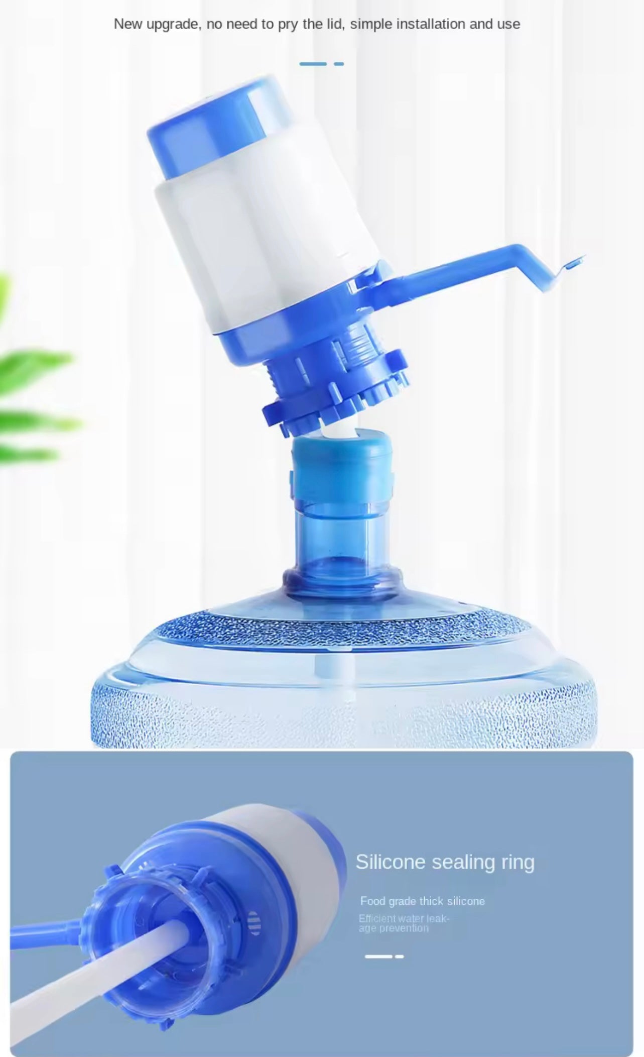 1pc Manual Hand-Operated Water Dispenser – Pump for Bottled Water