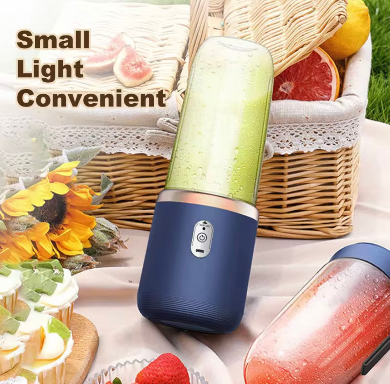 Portable Electric Juicer Cup – USB Rechargeable Mini Blender for Smoothies, Milkshakes & Juices