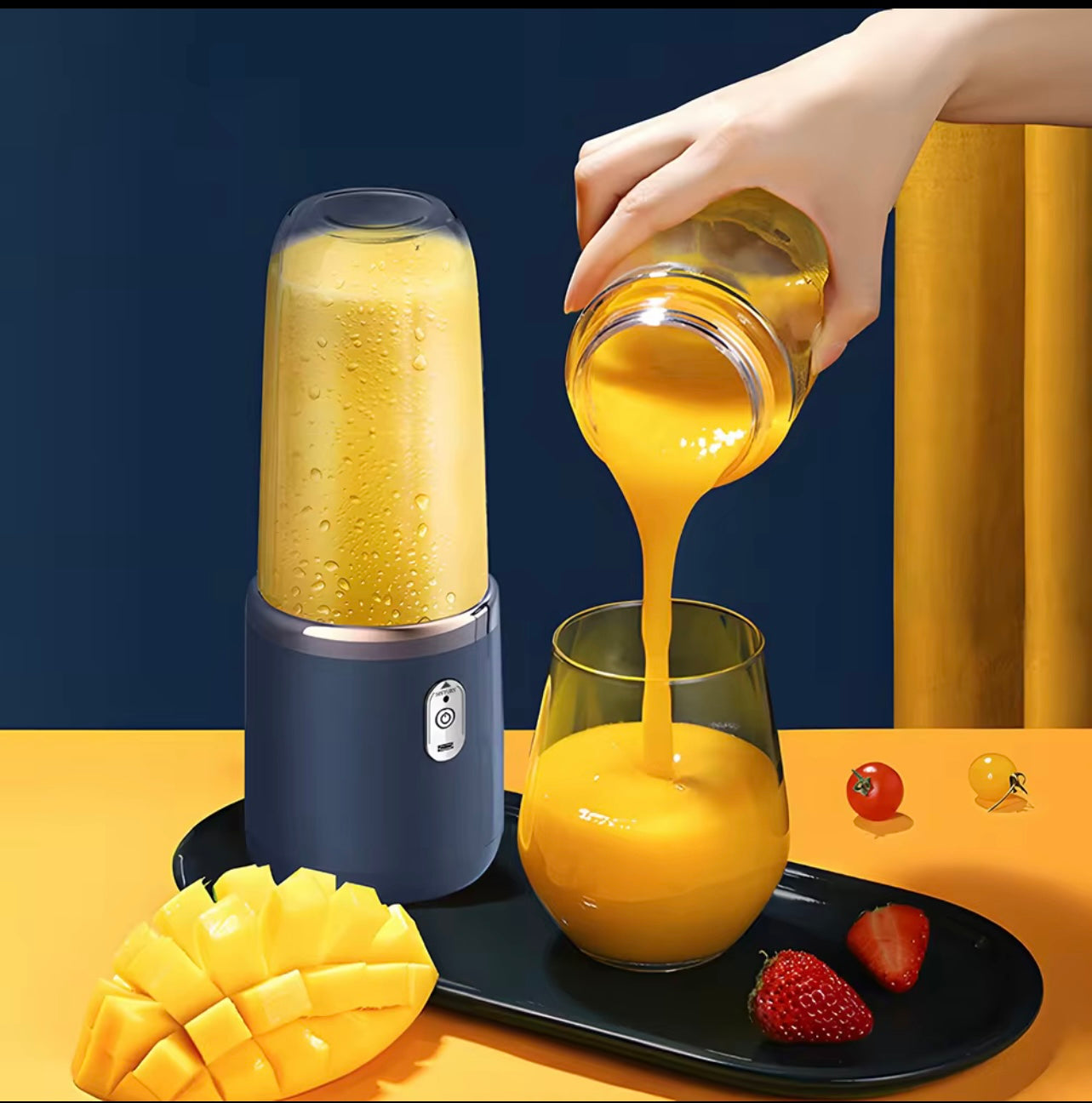 Portable Electric Juicer Cup β USB Rechargeable Mini Blender for Smoothies, Milkshakes & Juices