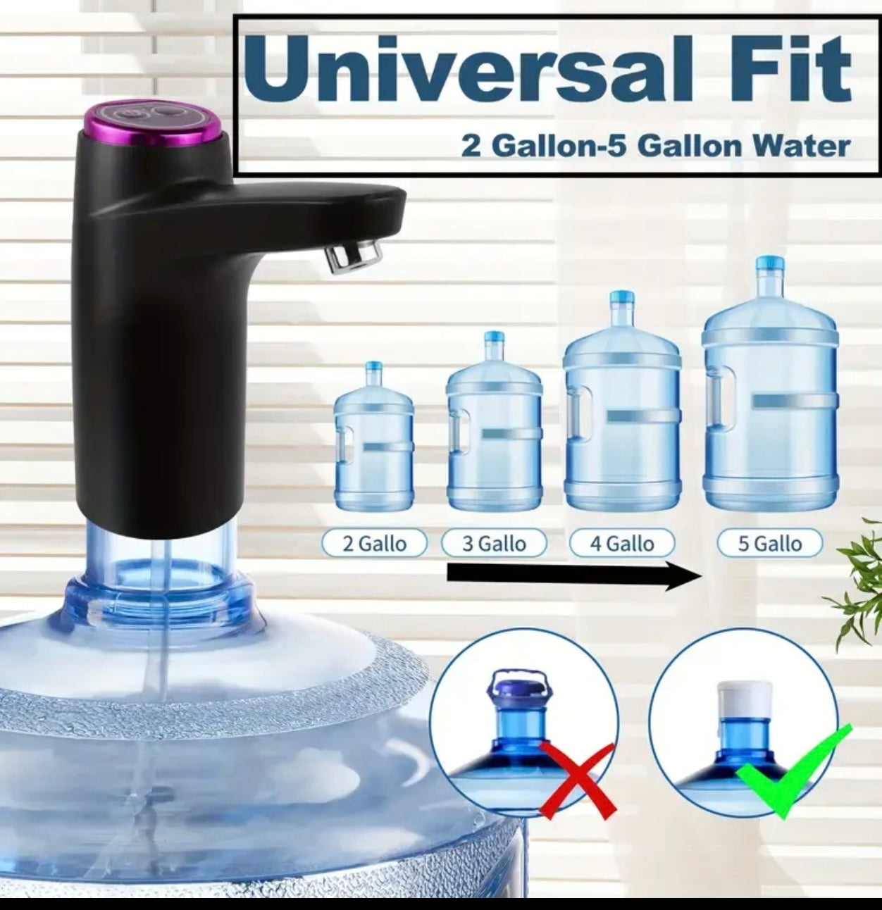 USB Rechargeable Drinking Water Pump – Easy Installation for 7.5–19L Bottles