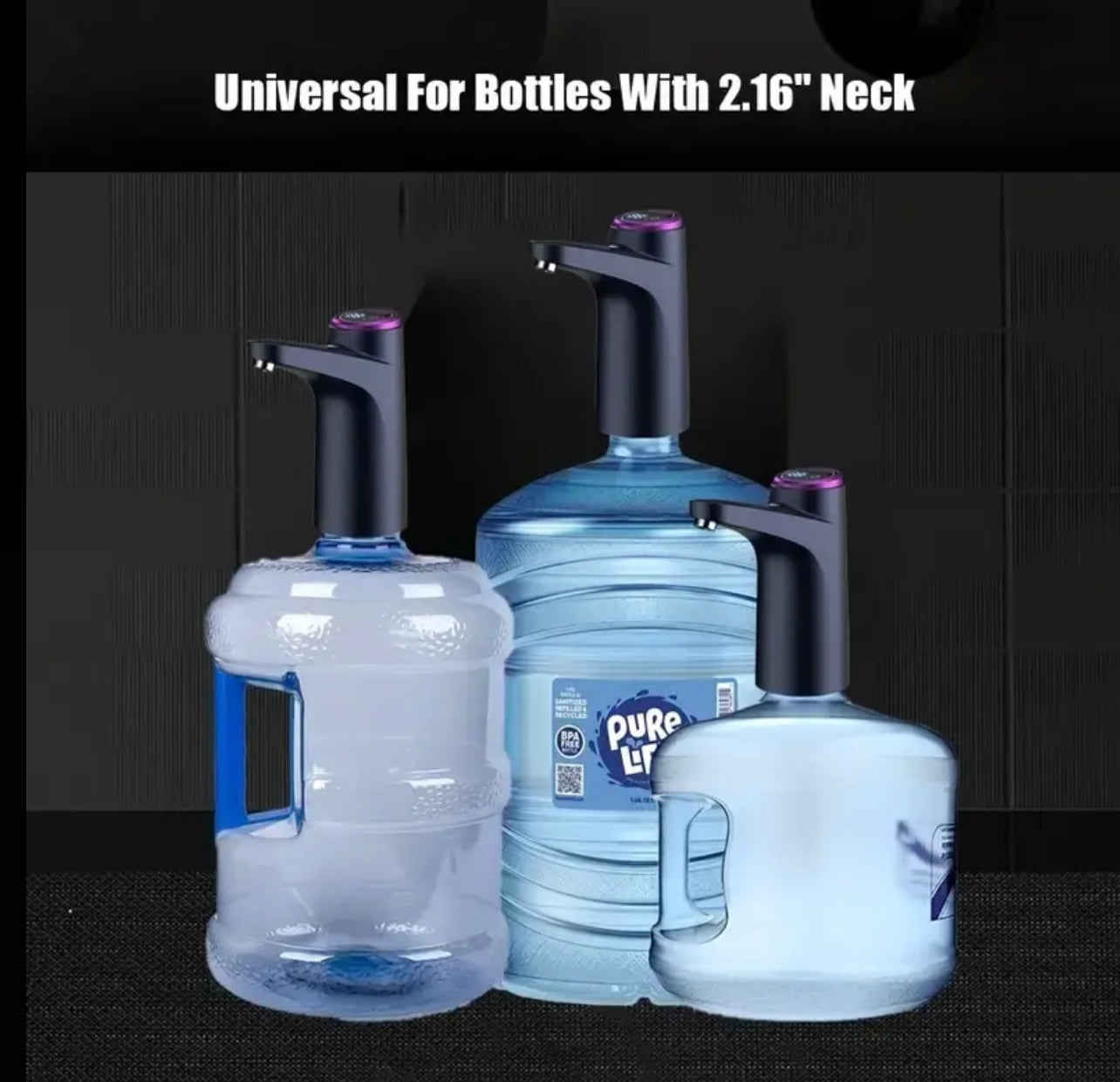 USB Rechargeable Drinking Water Pump – Easy Installation for 7.5–19L Bottles