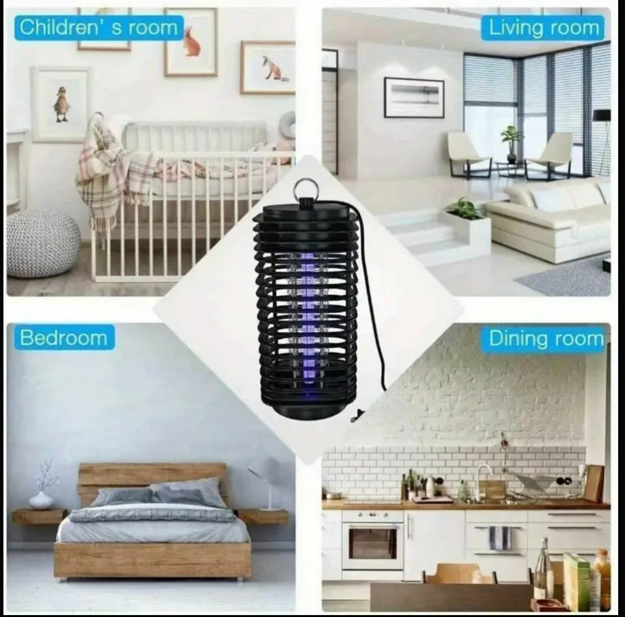 Electric Mosquito Killer Lamp – LED Insect Zapper for 800–900 sq.ft Coverage
