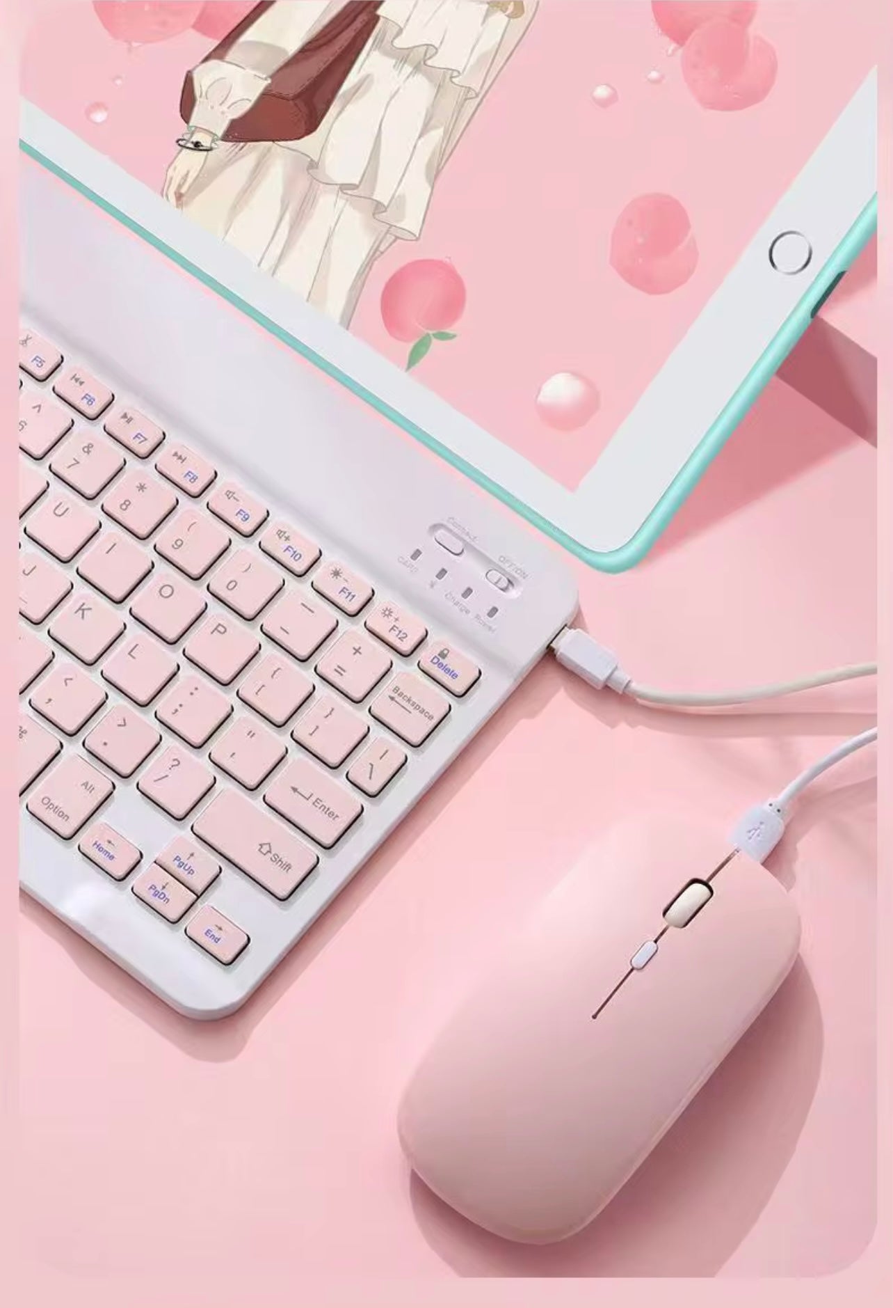 Ultra-Slim Wireless Keyboard & Mouse Set – Portable Bluetooth Combo for iPad, Tablet & Laptop