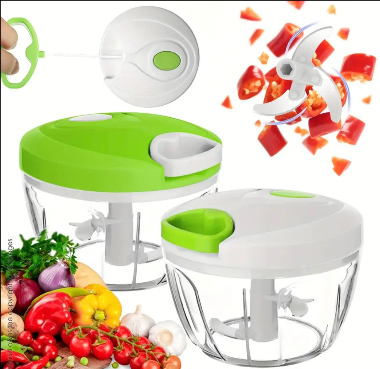 قطاعة طعام شديدة التحمل تُسحب يدويًا - أداة مطبخ متعددة الاستخدامات سريعة وسهلة