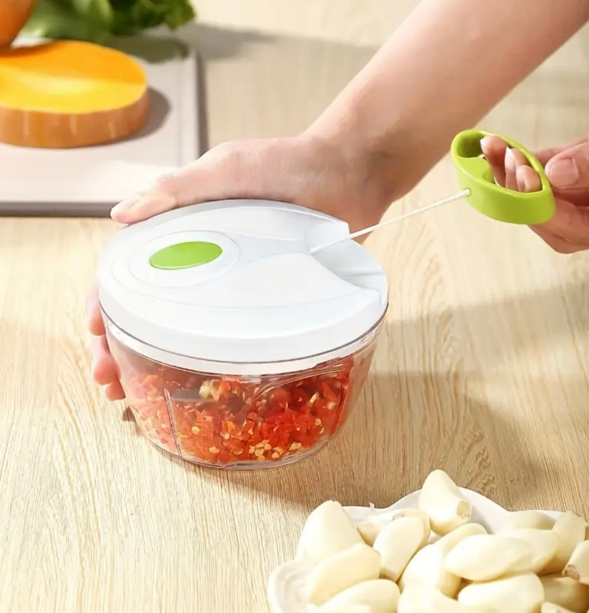 قطاعة طعام شديدة التحمل تُسحب يدويًا - أداة مطبخ متعددة الاستخدامات سريعة وسهلة