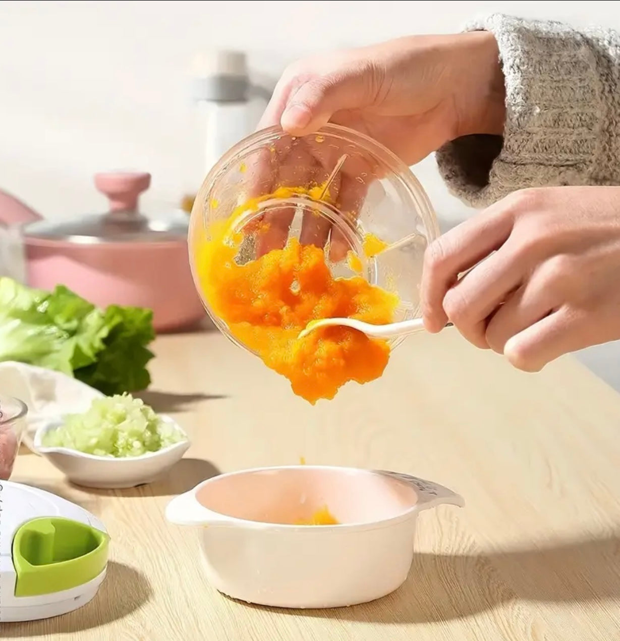 قطاعة طعام شديدة التحمل تُسحب يدويًا - أداة مطبخ متعددة الاستخدامات سريعة وسهلة