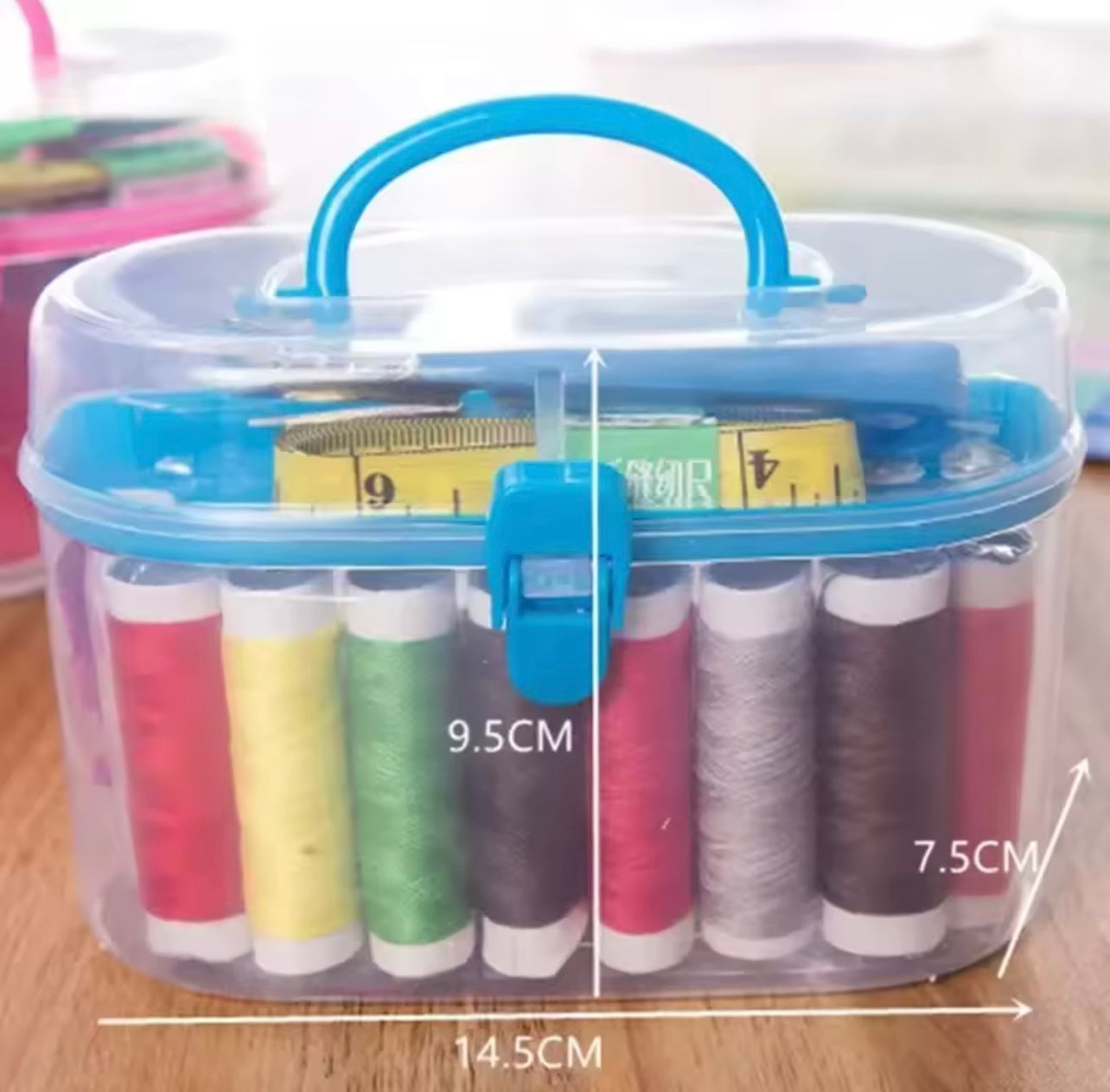 مجموعة إبرة وخيط محمولة – مجموعة خياطة متعددة الوظائف بخيوط ملونة