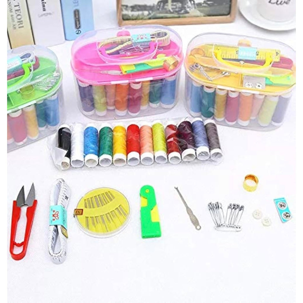 Portable Needle & Thread Set β Multi-Functional Sewing Kit with Colorful Threads