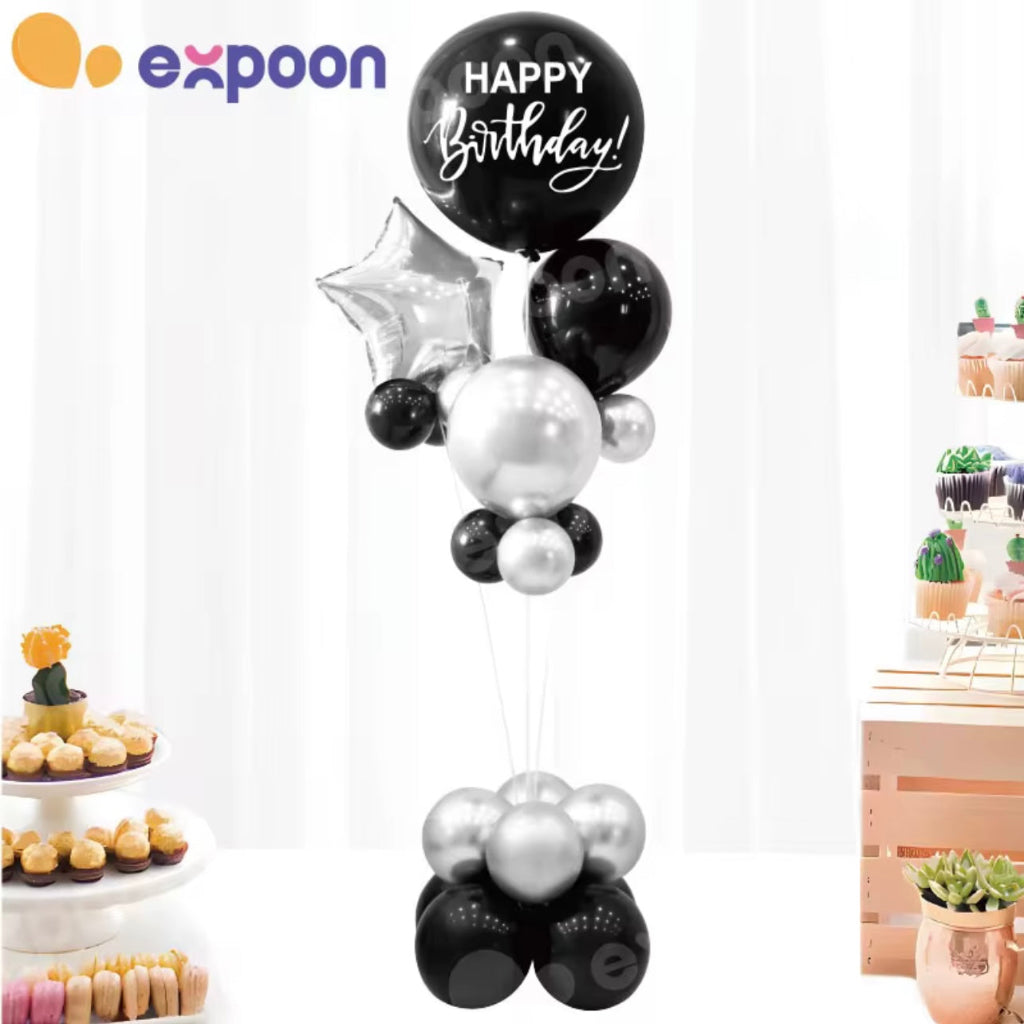 Mix colours Single-Sided Printed English Balloon Set 21 Pieces Per Pack Personalized Balloons Kit for Happy Birthday..