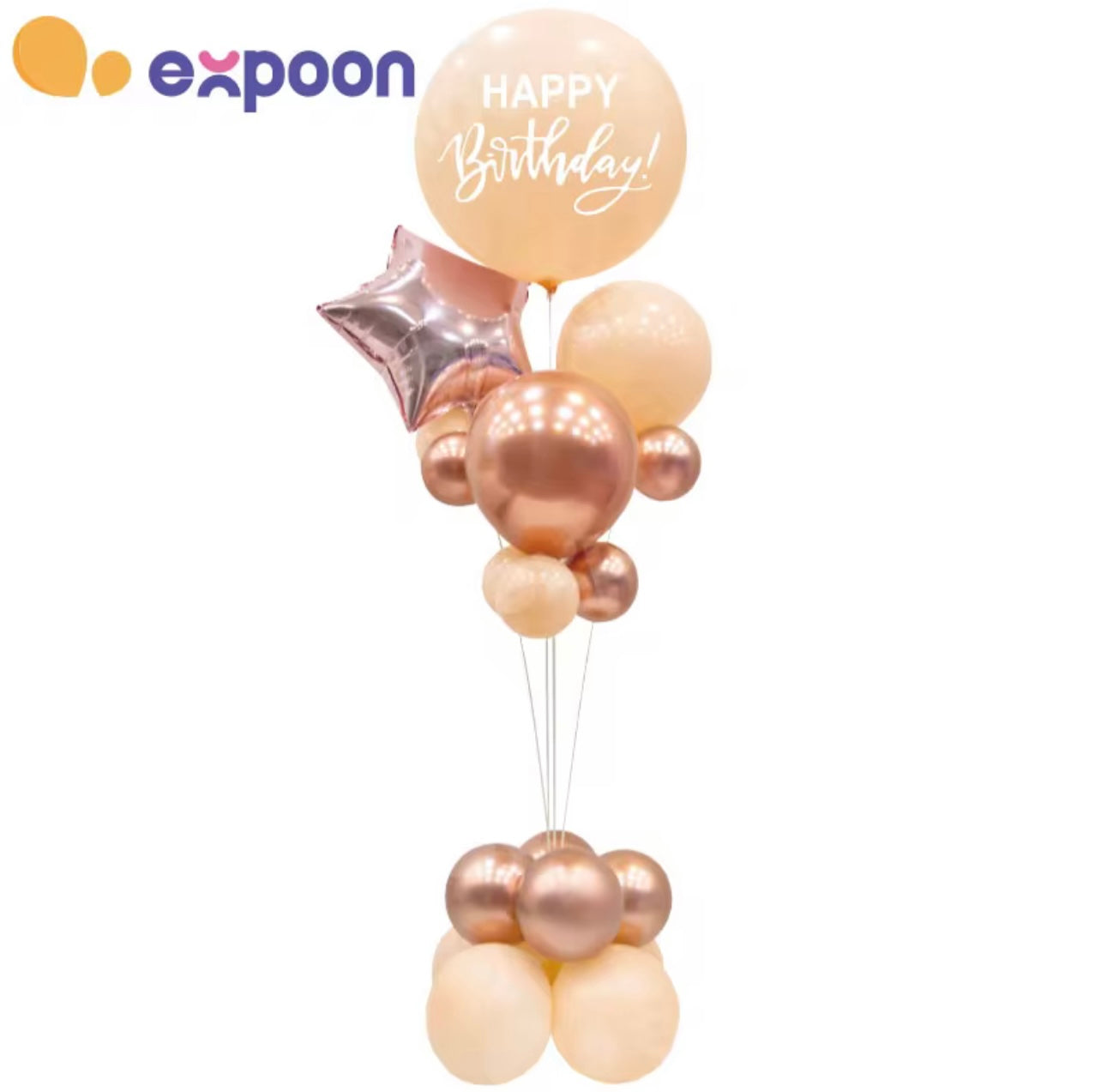 Mix colours Single-Sided Printed English Balloon Set 21 Pieces Per Pack Personalized Balloons Kit for Happy Birthday..