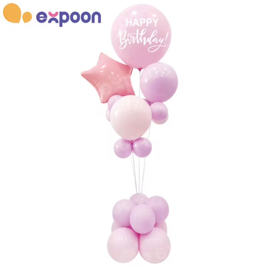 Mix colours Single-Sided Printed English Balloon Set 21 Pieces Per Pack Personalized Balloons Kit for Happy Birthday..