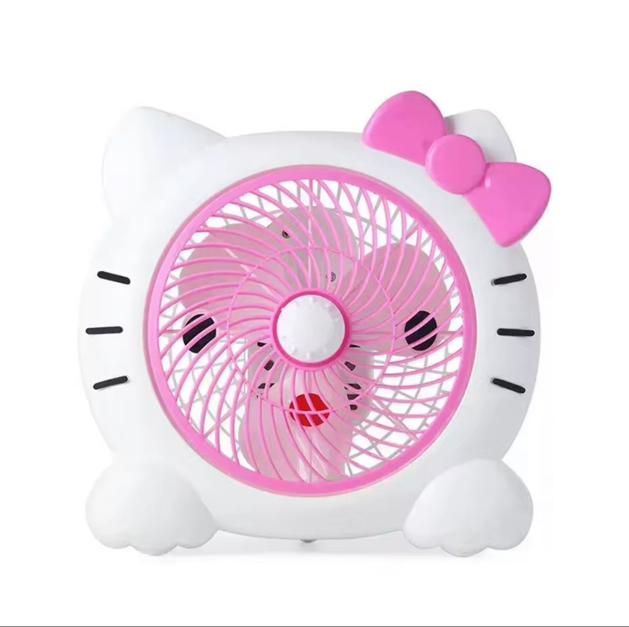 Cartoon Hello Kitty 3pin 220V Desk Cooler Fan Gear Plastic Box 7 Inch Portable Small Electric Table Fans