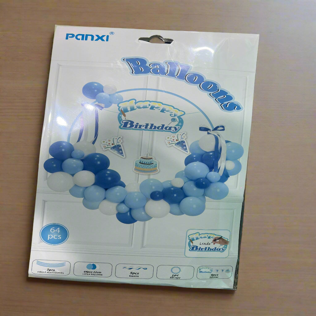 Happy Birthday Balloon Set 64 pcs Party Decoration Kids for Memorable Birthday Parties..