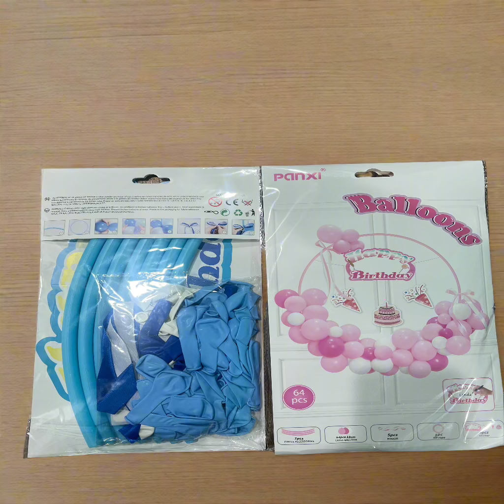 Happy Birthday Balloon Set 64 pcs Party Decoration Kids for Memorable Birthday Parties..