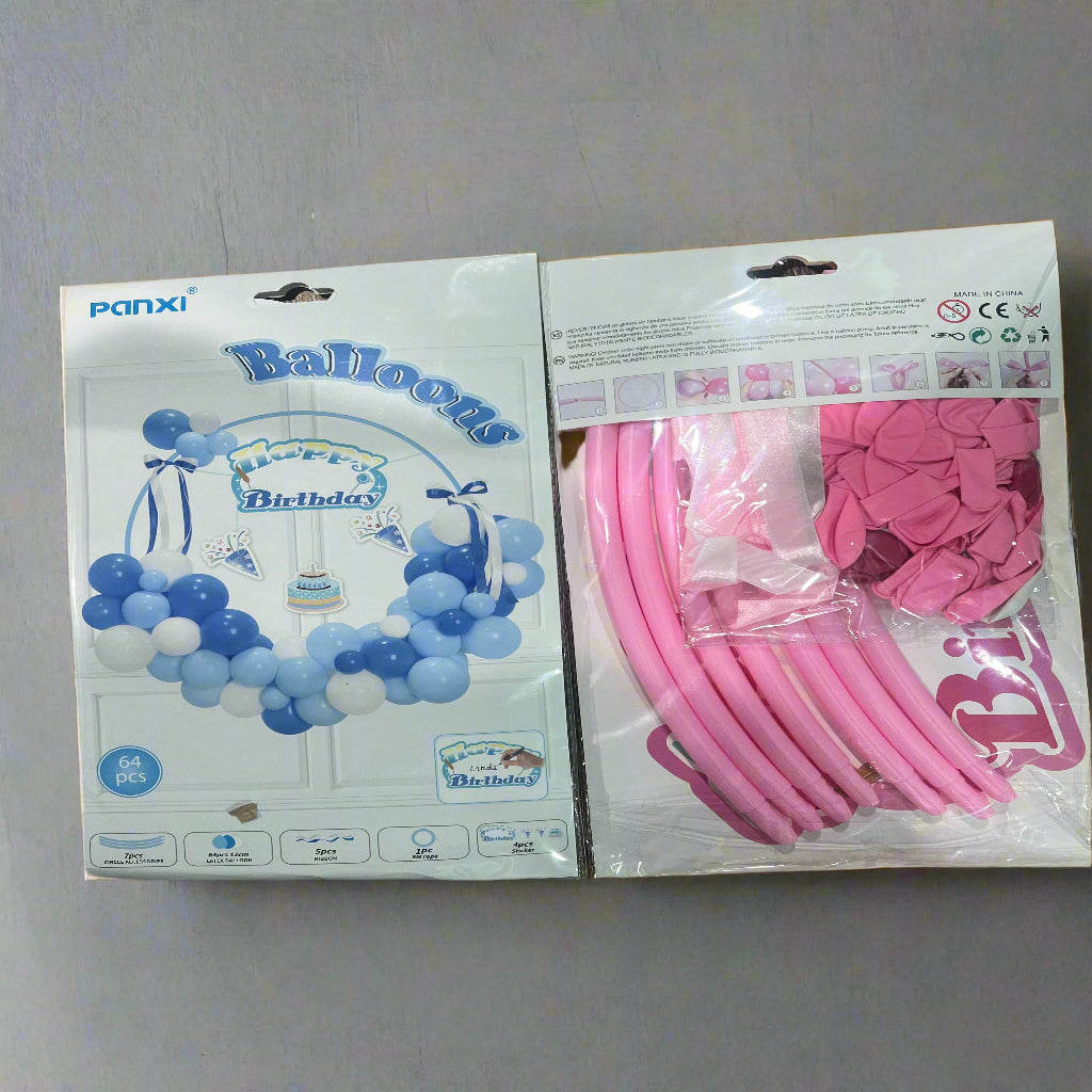 Happy Birthday Balloon Set 64 pcs Party Decoration Kids for Memorable Birthday Parties..