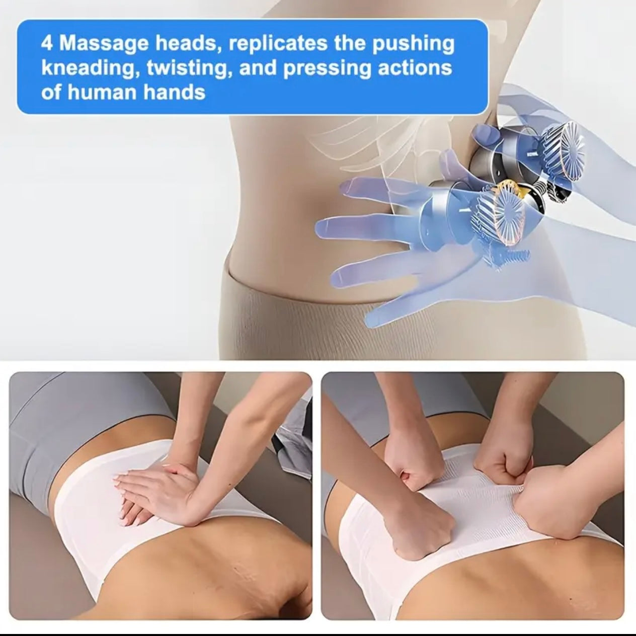 وسادة تدليك كهربائية للظهر والرقبة – عجن الأنسجة العميقة بالحرارة المهدئة