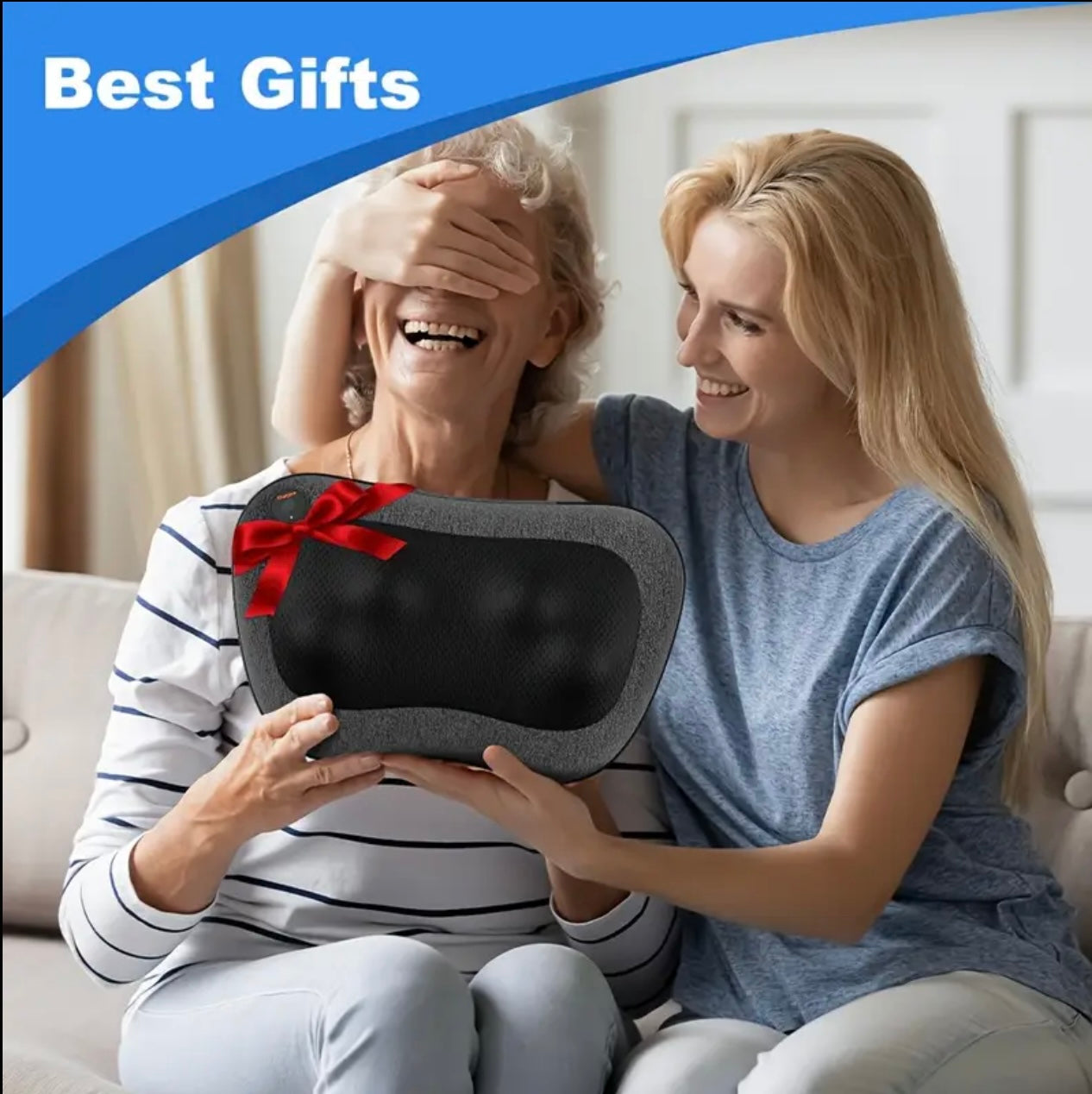 وسادة تدليك كهربائية للظهر والرقبة – عجن الأنسجة العميقة بالحرارة المهدئة