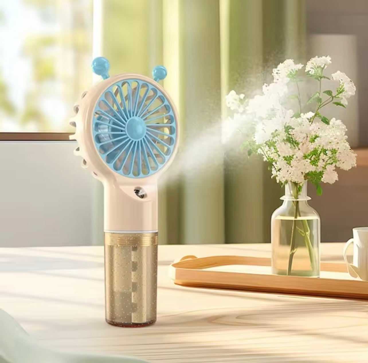 Hot Mini Portable Water Mist Fan Air Cooler USB Charging •Fan Handheld Small Fan