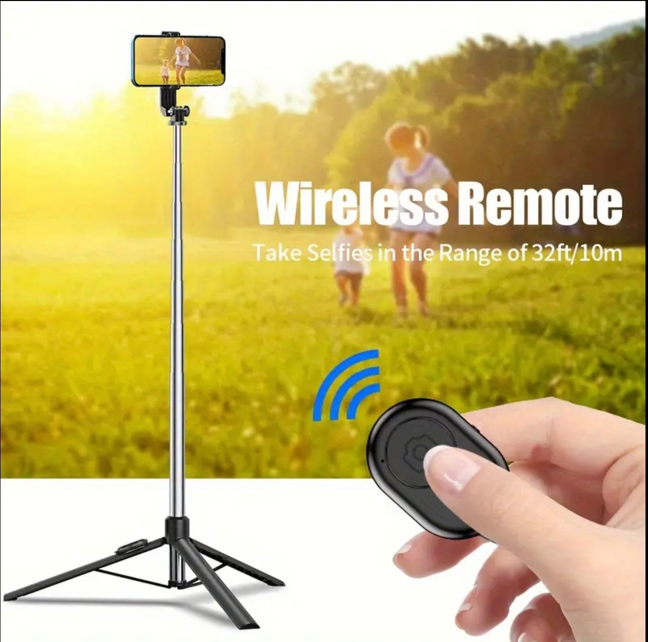 Wireless Selfie Stick & Tripod – Telescopic Mobile Phone Stand