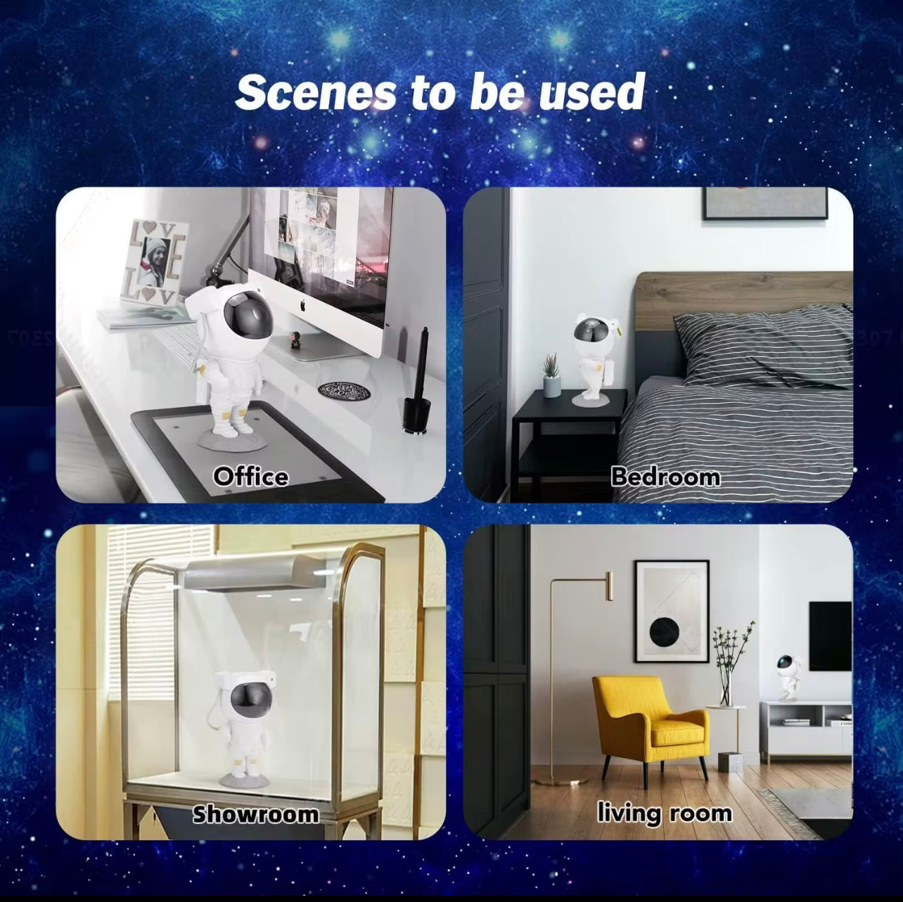 USB Astronaut Projection Lamp – Starry Sky Display with Remote & Adjustable Lighting for Home & Office