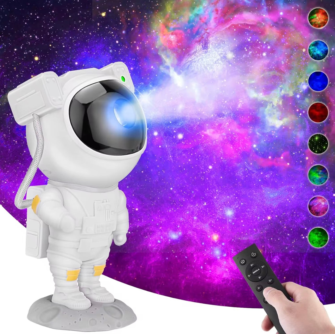 USB Astronaut Projection Lamp – Starry Sky Display with Remote & Adjustable Lighting for Home & Office