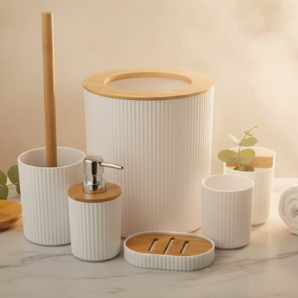 7-Piece Bathroom Accessory Set – Complete Bath Essentials for Home