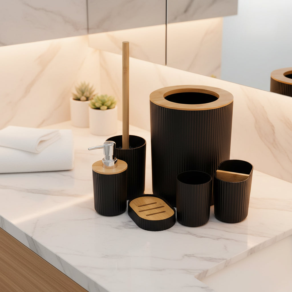 7-Piece Bathroom Accessory Set – Complete Bath Essentials for Home