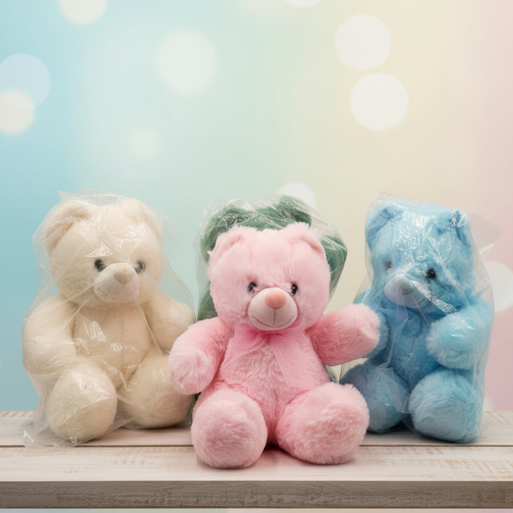 20 CM 6 Color Ultra-Soft Teddy Bear Plush Toy Animal Doll Playhouse Snuggle Buddy Adorable Gift for Family,Kids..