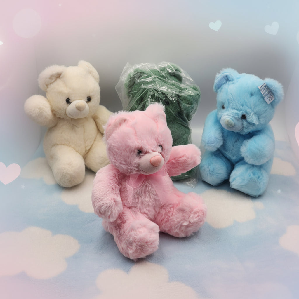 20 CM 6 Color Ultra-Soft Teddy Bear Plush Toy Animal Doll Playhouse Snuggle Buddy Adorable Gift for Family,Kids..