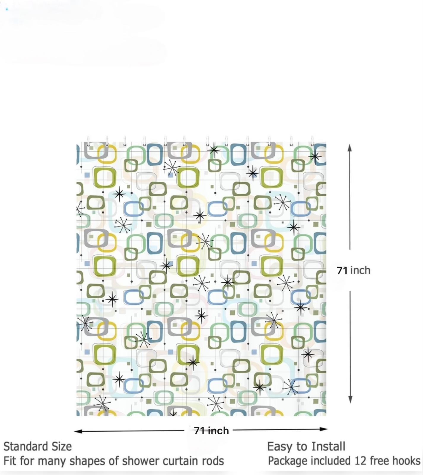 High-Quality Bathroom Shower Curtain with Wet-Dry Separation