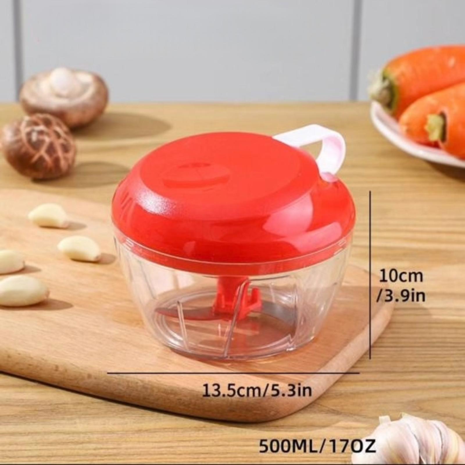 مفرمة طعام يدوية، شفرات قوية لتقطيع الخضار والفواكه بسرعة وسهولة