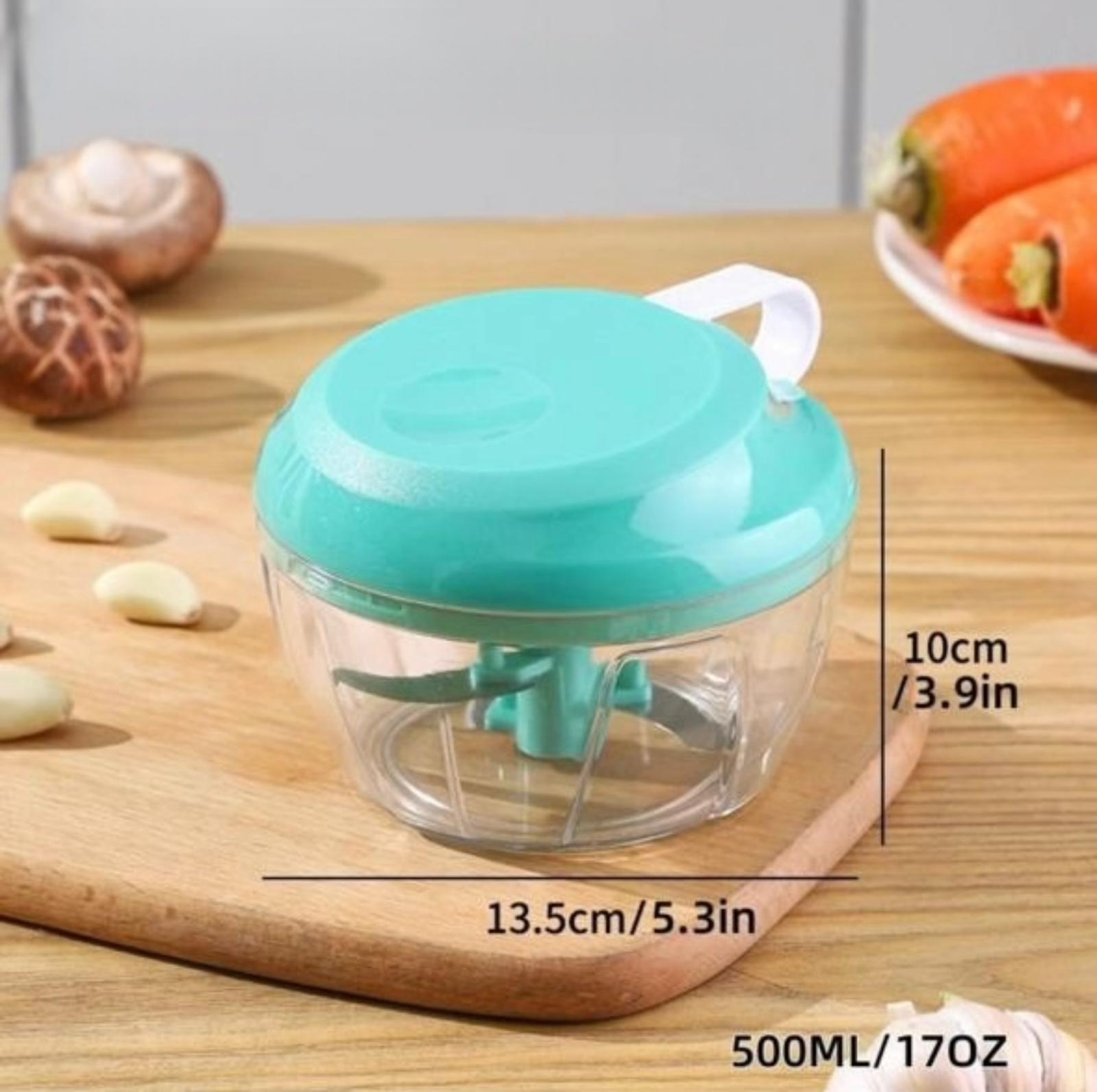 مفرمة طعام يدوية، شفرات قوية لتقطيع الخضار والفواكه بسرعة وسهولة