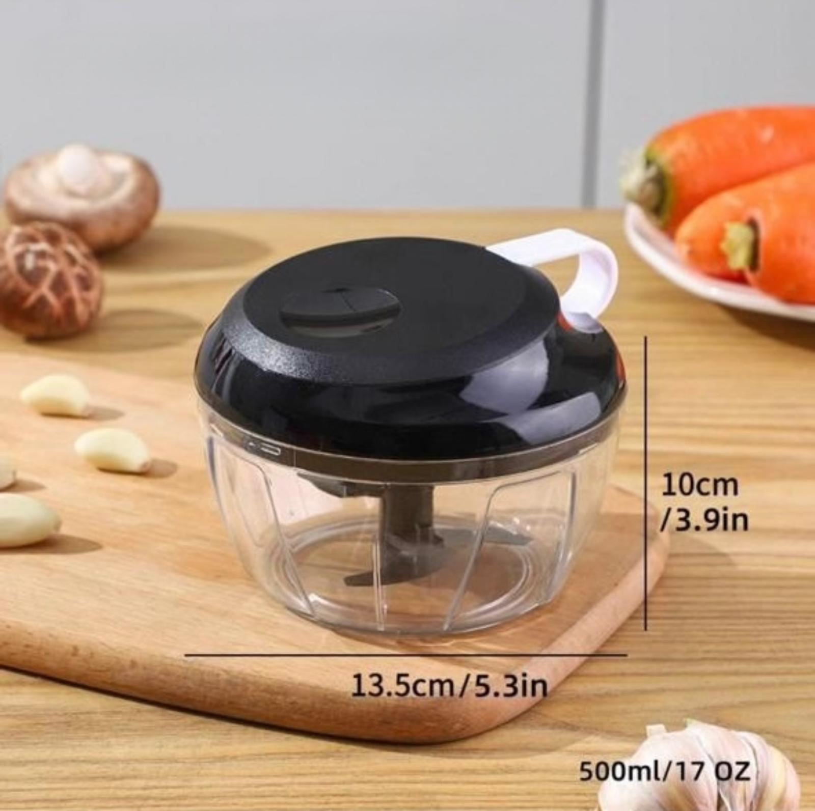 مفرمة طعام يدوية، شفرات قوية لتقطيع الخضار والفواكه بسرعة وسهولة