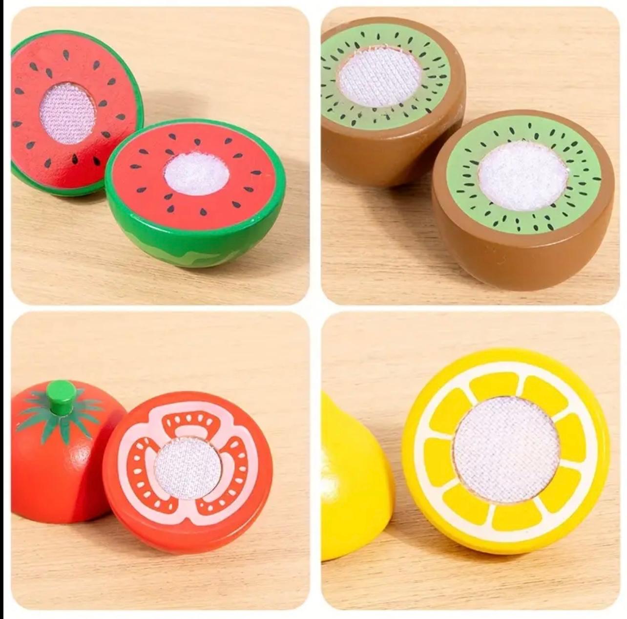 Vegetable cutting set, colorful kitchen play toys, pretend cooking and learning kitchen toy set,